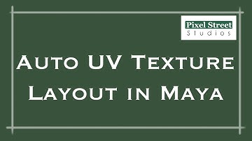 Auto UV Texture Layout (Maya 2012 Tutorial)