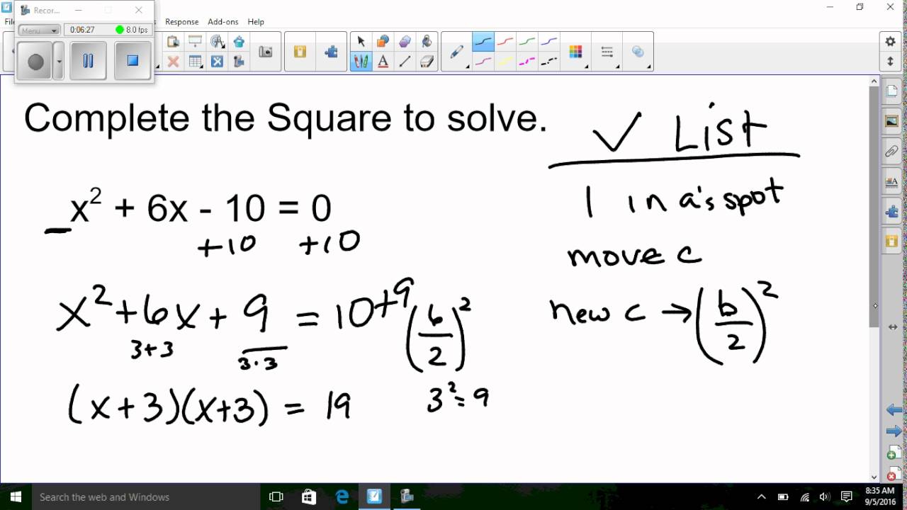 QuadForm and Comp Square - YouTube