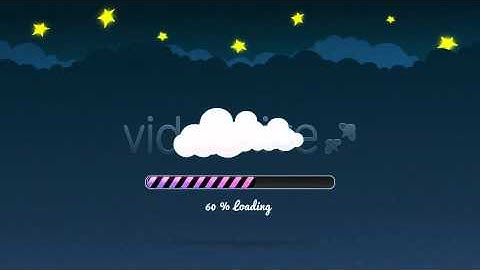 After Effects Cartoon Dancing Clouds Loading Screen Intro