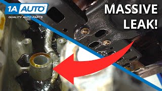 Oil Leak Under Car or Truck? Lots of Oil in Engine Compartment? Easily Fix Your Oil Filter Housing