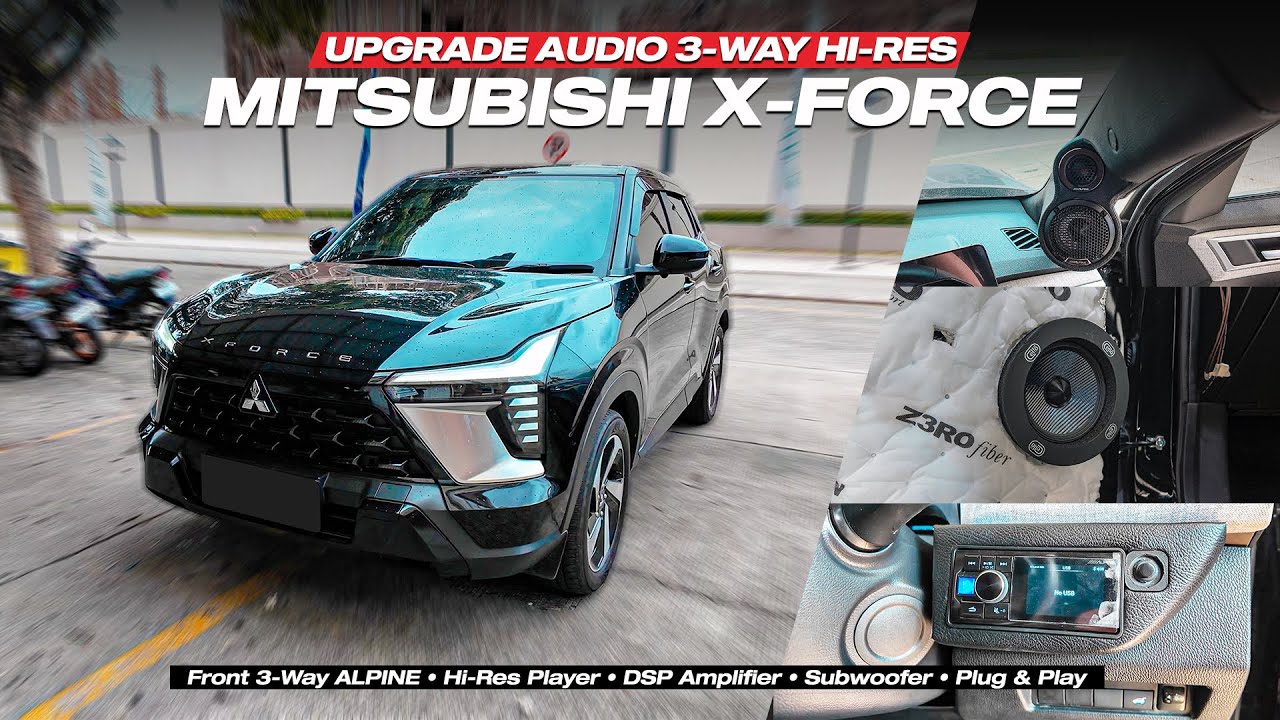 UPGRADE AUDIO MITSUBISHI X-FORCE | ALPINE DP2-653 3 WAY SPEAKER + UTX M-08S HI-RES PLAYER