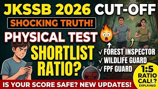 Expected Cut off For PET/PST| Jkssb Forest Exams| Wildlife Guard/Inspector/Guard #jkssb