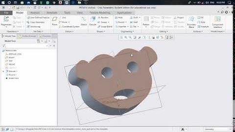 Video -6 How to use mirror command in creo parametric @CAD-Masters