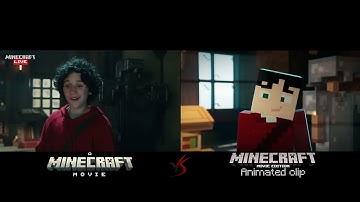"THIS is a Crafting Table...." Clip from A Minecraft Movie Original VS Animated clip #minecraftmovie