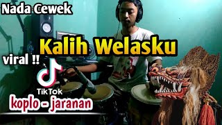 Kalih Welasku ( karaoke ) versi koplo - jaranan - Nada cewek