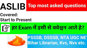 ASLIB : Top most Important question with ans 2021 by Vipin Bangar