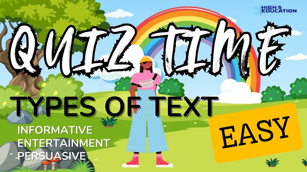 Author's Purpose of a Text Quiz | Easy Mode| ENGLISH | High5 Education ...