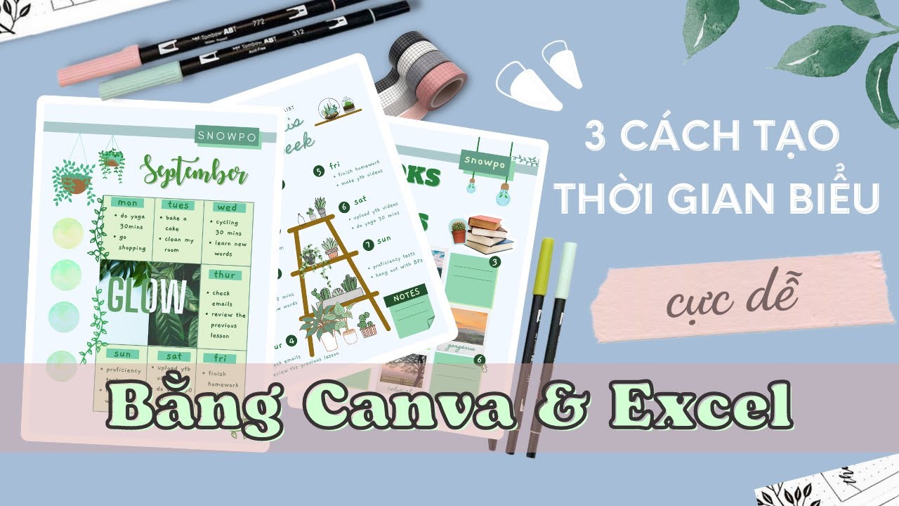 3 CÁCH TẠO THỜI GIAN BIỂU BẰNG CANVA| September Bullet... - youtube