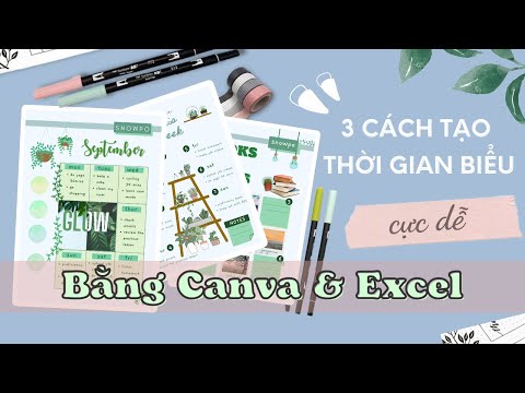 Video 3 CÁCH TẠO THỜI GIAN BIỂU BẰNG CANVA| September Bullet... - youtube