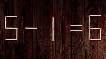 Turn the wrong equation into correct just in 1 move 5-1=6 #matchstick  #puzzle