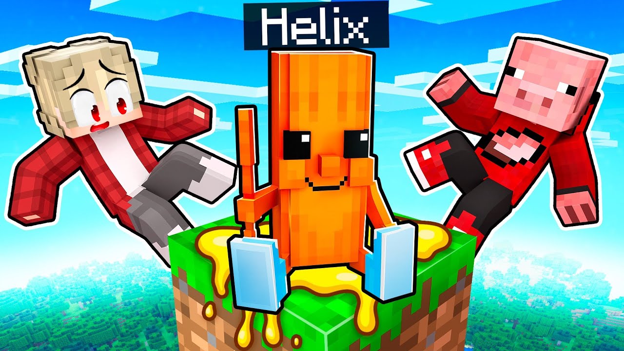 Předstíram, že jsem BABY BRAINROT na JEDNOM BLOCKU v Minecraftu…