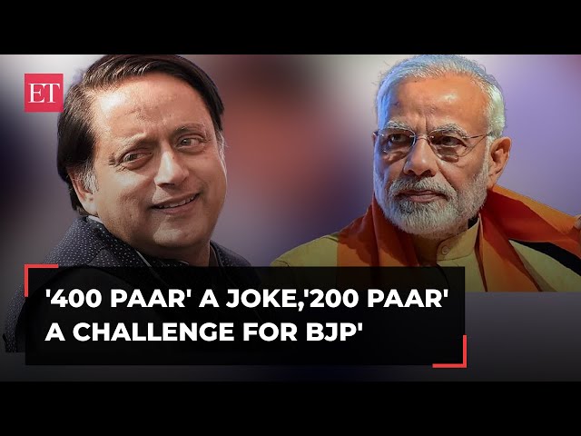 '400 paar' a joke, '200 paar' a challenge for BJP: Congress' Shashi Tharoor class=