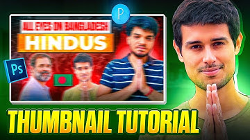 How to Make Thumbnail like ‎Dhruv Rathee in Photoshop Mobile🔥 | Dhruv Rathee Thumbnail Tutorial Easy