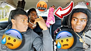 FEMALE PANTIES IN THE CAR PRANK ON MAMADEE! *SHE WENT OFF*