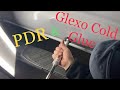 PDR using Glexo COLD GLUE on a Severe Toyota Door Dent #Undented