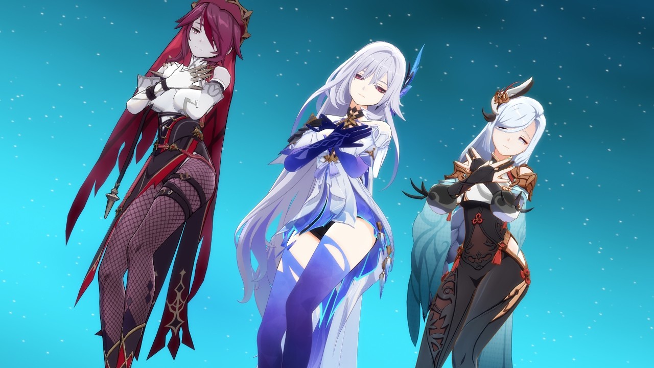 [ MMD Genshin Impact ] Montagem Rugada - Skirk Shenhe Rosaria #genshinimpact #genshin #mmd #fyp