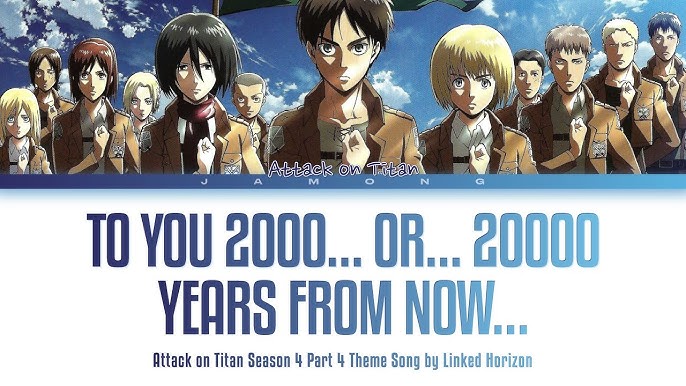 Attack on Titan The Final Season Part 4' Theme Song will be performed by  Linked Horizon : r/anime