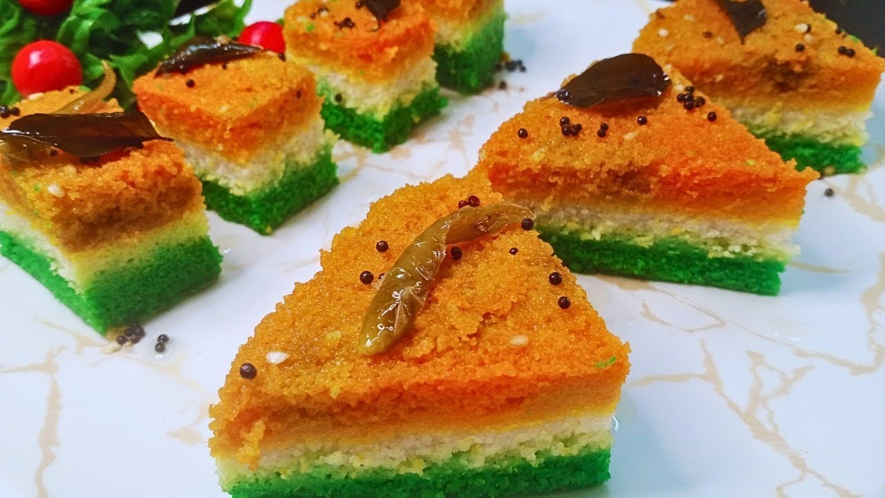 Tri Colour Recipe || Republic Day Special || Rava Dhokla Recipe || 26 ...