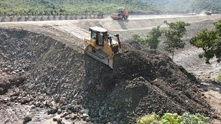 Absolute Incredible Bulldozer Operator Skills Pushing Dirt On new Road Construction