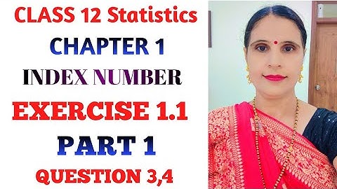 CLASS 12 STATISTICS PART 1 CHAPTER 1 INDEX NUMBER EXERCISE 1.1 QUESTION 3,4