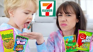 TRYING WEIRD 7/11 SNACKS AND CANDY!