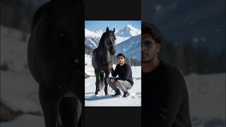 Cinematic Black Horse Photo Editing Google Gemini