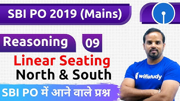 1:00 PM - SBI PO 2019 (Mains) | Reasoning by Sachin Sir | Linear Seating North & South