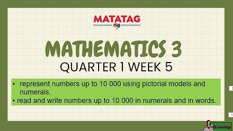 MATH Q1WEEK5 MATATAG Day 1 numbers from 3 001 to 5 000 using pictorial models and numerals