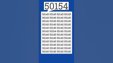 Keen Vision? Figure out the odd 50154 in 5 seconds #puzzle #eymath