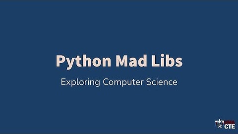 Python Mad Libs
