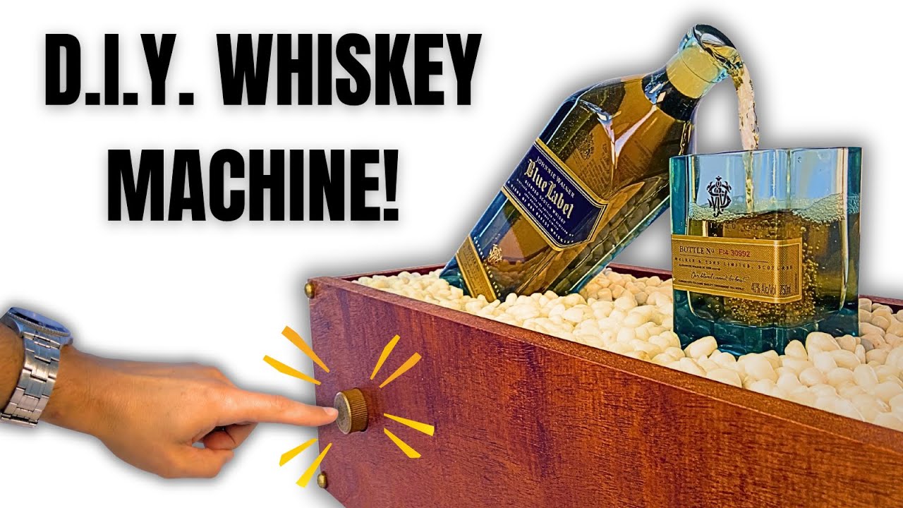 Custom Whiskey Fountain | Built from Johnnie Walker Blue Label Bottles