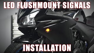 4x Black LED Turn Signal Indicator Lights For Honda CBR500 R CBR250R CBR125R 