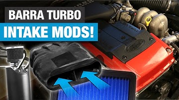 Barra Intake Mods! Installing Under-Headlight Intake Snorkel, Air Filter and Oil Catch Can on XR6T