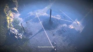 The Witcher 2 - Guide Henselt as he draws the magic runes