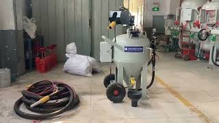 Dustless Portable Sand Blast Pot Water Type Continiously Wet Blasting Machine For Car Ship Clean