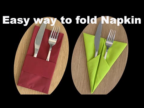 Easy way to fold Napkins | Quick Napkin Folding Table Decoration Ideas | Naping Folding