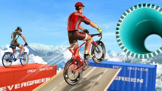 Cycle Stunts BMX Bicycle Impossible tracks / Android Game play screenshot 4