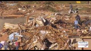 Meteorologist Lacey Swope, SkyNews 9 survey Enid tornado damage