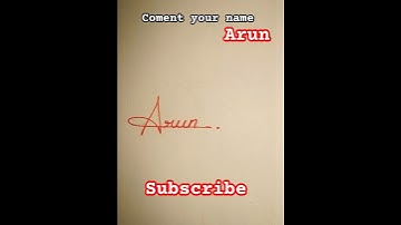 #how #to#simple  #signature #arun #shorts #video #new #art
