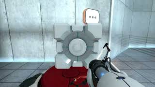 broken Aperture Science weighted storage Cube