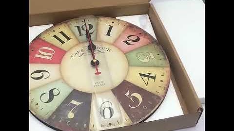 Vintage European Clock Wall Hanging Mute Round Clock