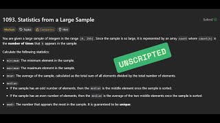 [Unscripted] LC1093 - Statistics from a Large Sample | 14/08/2025