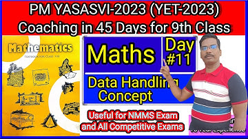 Maths || Chapter - 5 || Data Handling Full Concept|Day#11|45 Days Free PM Yashasvi Scholarship for 9