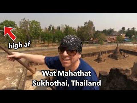 Walk-Thru Wat Mahathat, Mueang Chaliang, Si Satchanalai, Sukhothai, Thailand