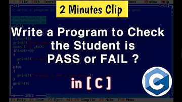 C program to Check the Students are Pass or Fail in just 2 minutes - Turbo C edition