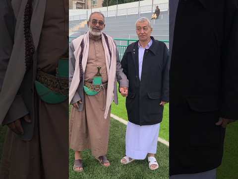 لقاء بذكريات الزمن الجميل بين نائب رئيس النادي مفضل أحمد مفضل ولاعب الشعب سابقا علي علوس شعب صنعاء