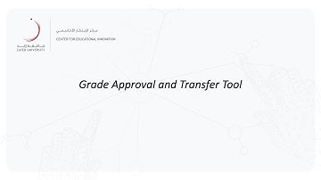 Blackboard Grade Approval and Transfer tool