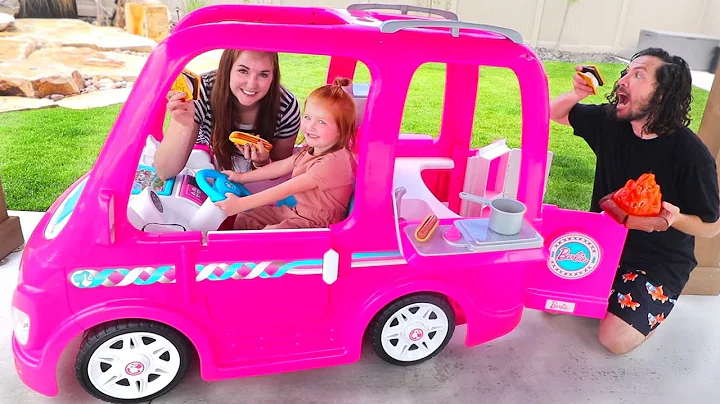 BARBIE DREAM CAMPER!! Adley Pretend Play with her ...