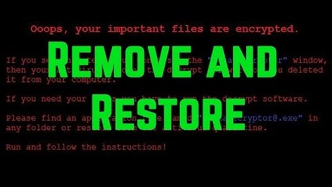 How to Remove Wana Derypt0r .WNCRY Virus + Restore Files