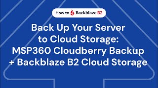 Back Up Your Server to the Cloud: MSP360 CloudBerry Backup + Backblaze B2 Cloud Storage screenshot 5